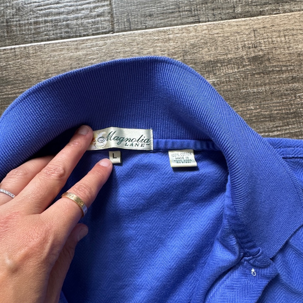 Vintage masters polo blue L - Picture 3 of 4